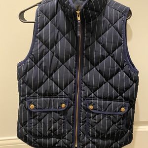 J. CREW Quilted Puffer Vest Navy Size Small